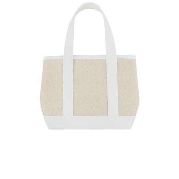 Stoney Clover Lane Canvas Mini Shopper Tote in Blanc Womens Handbag Purse - Picture 1 of 13